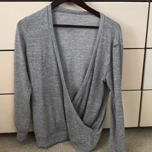 Gray sweater top size medium